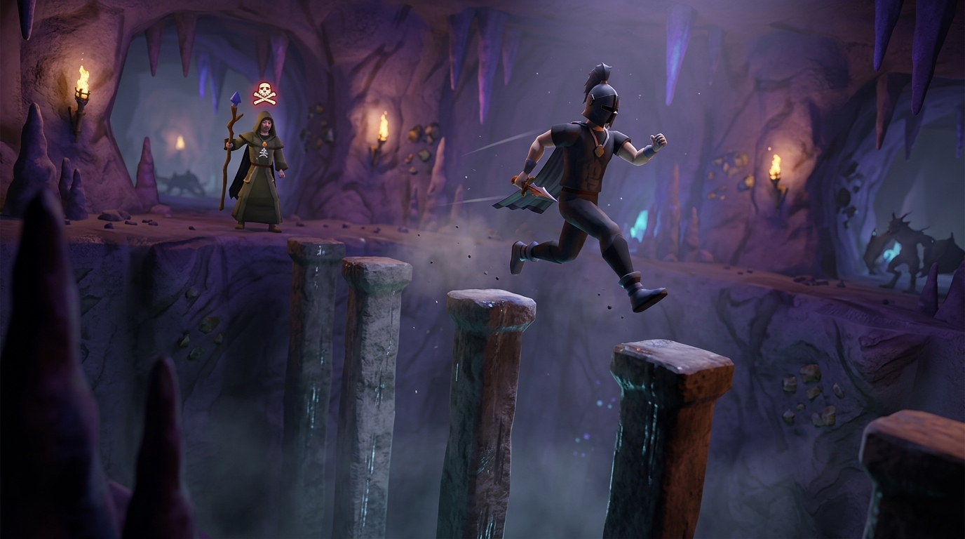 High Level Revenant Cave Pillar Jumps For Escaping PKers