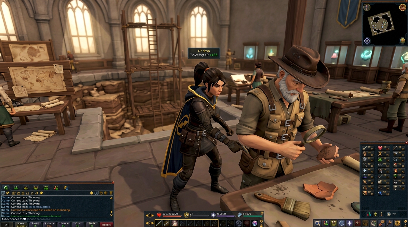 Pickpocketing Archaeology Professors For Maximum AFK