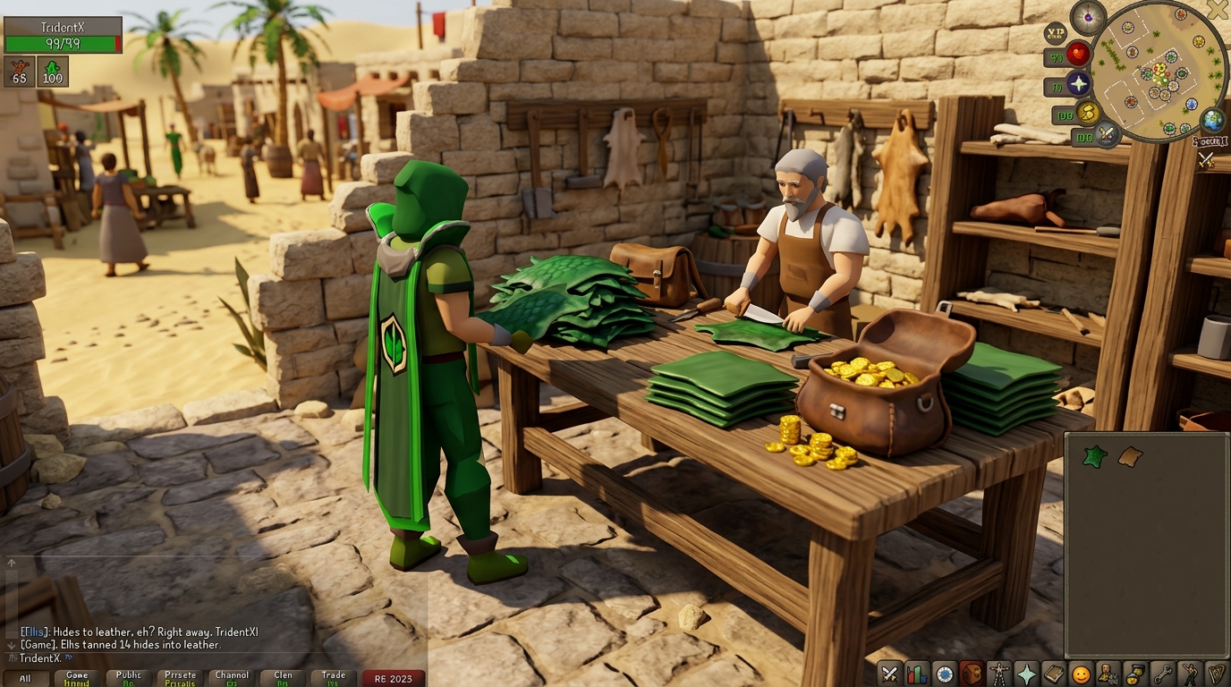 Tanning Hides For Consistent Hourly Gold