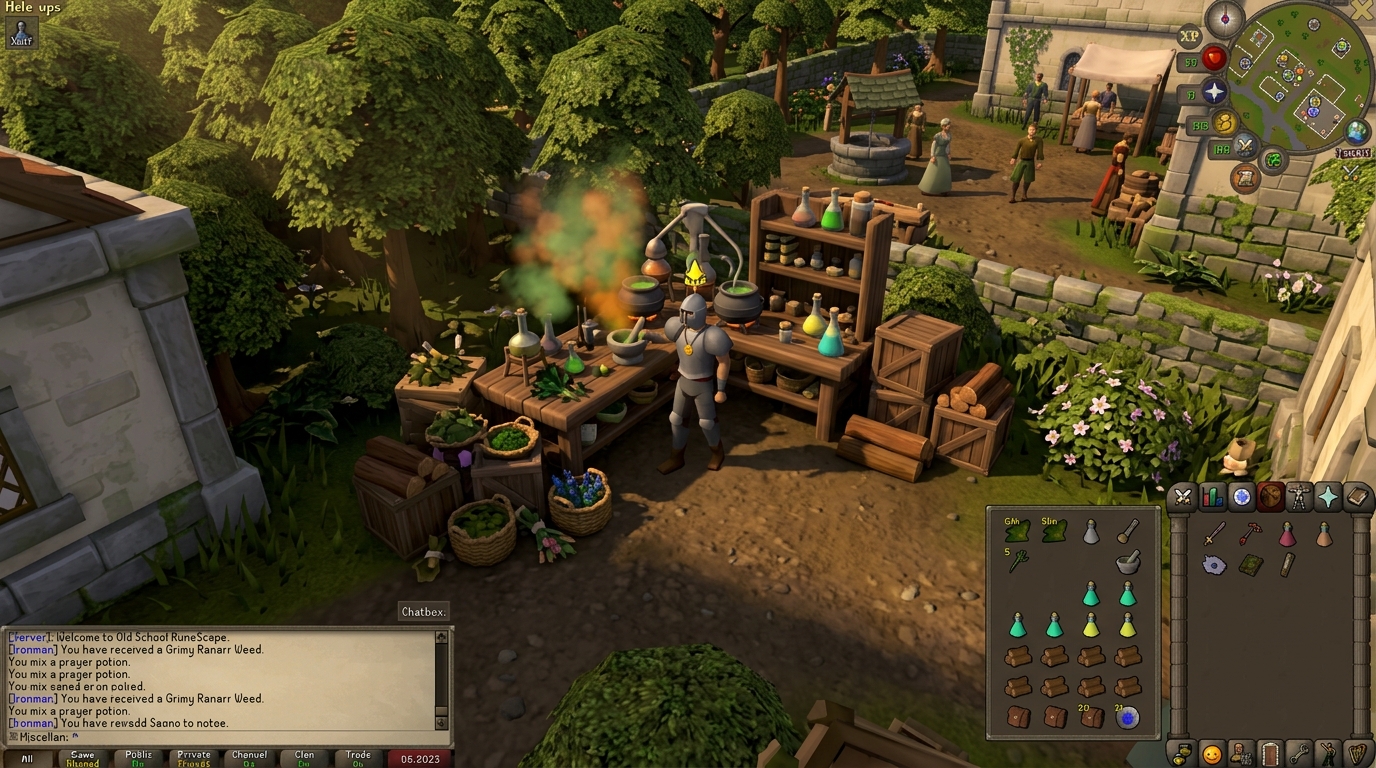 How To Manage Your Gold For Ironman Buyable Skills Managing Herblore Through Miscellania And Mixology